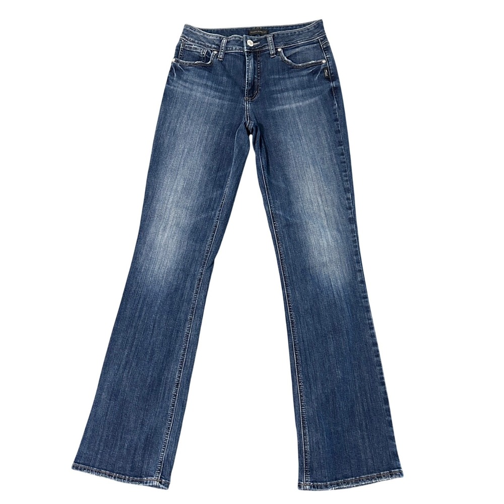 Silver Avery Slim Bootcut Jeans Womens 28x32 Blue Denim High Rise